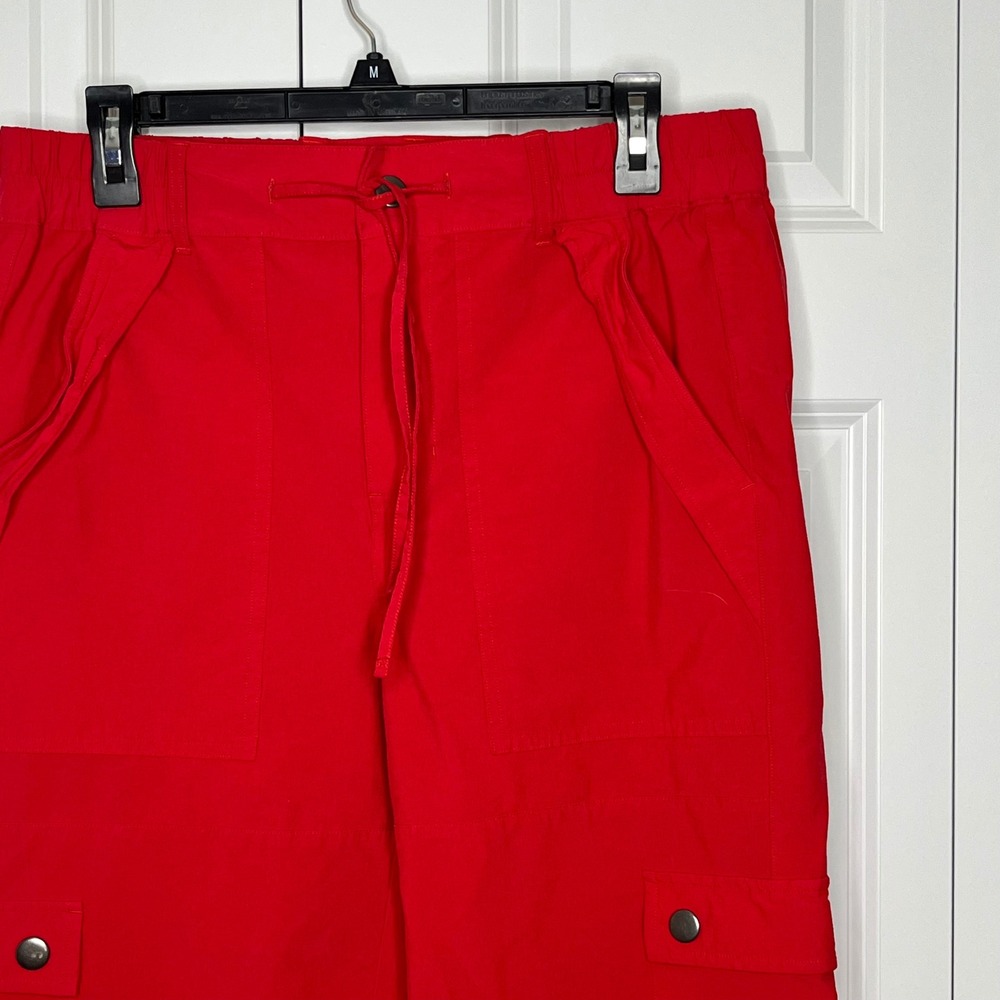 Cabi Cargo Jogger Pants Red Pull On Utility Pants Size Medium - Picture 4 of 10
